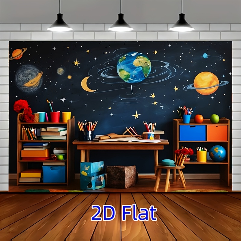 Astronomy Classroom Mural Canv - Science Nursery 评论和价格