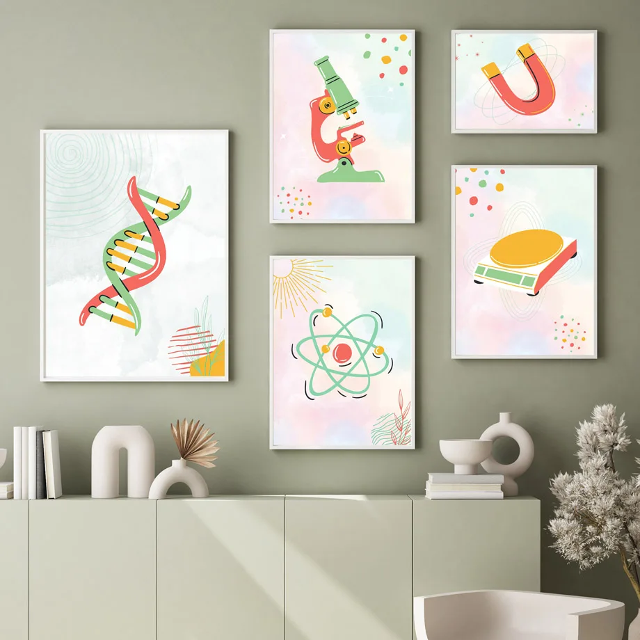 1pc frameless Canvas Painting  - Science Nursery 评论和价格