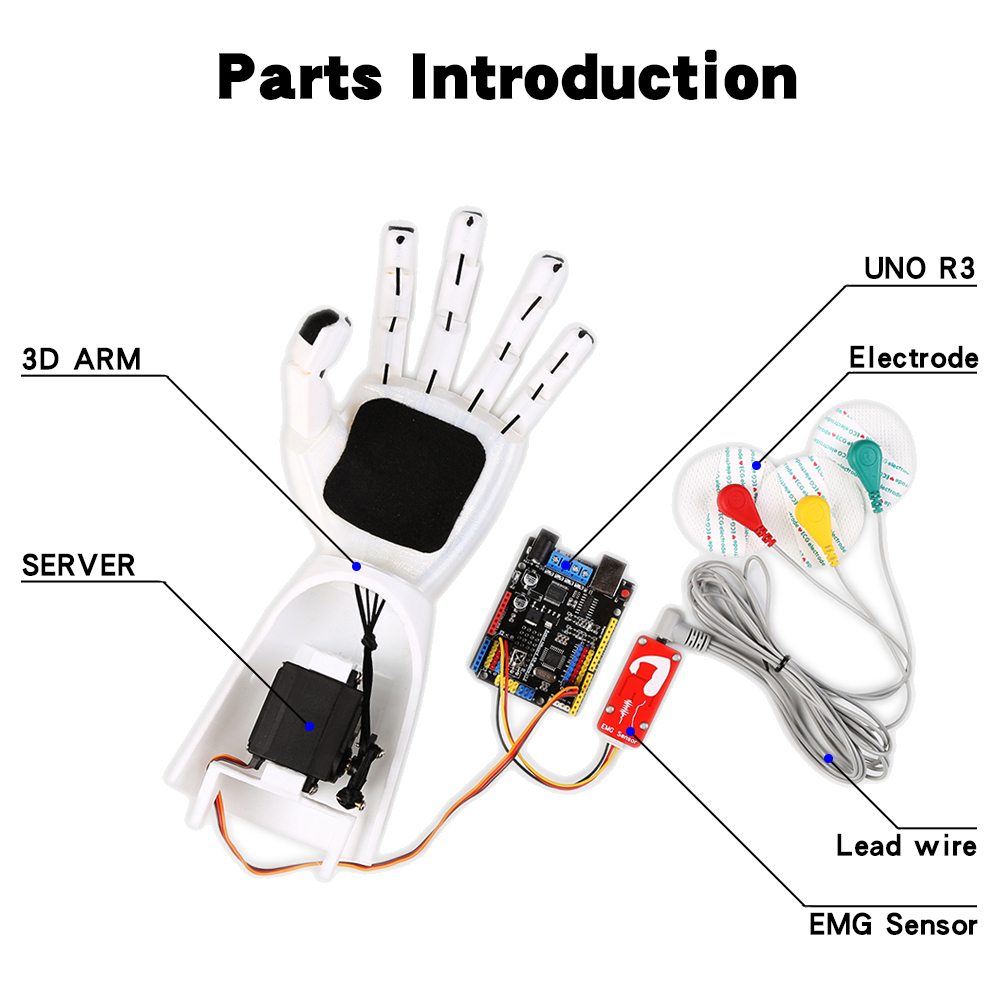 EMG Sensor Robotic Arm Electri - Science Project 评论和价格