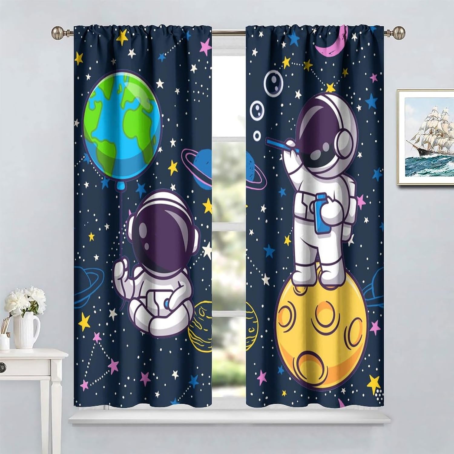 Outer Space Astronaut Galaxy C - Science Nursery 评论和价格