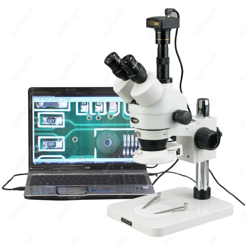 AmScope Trinocular Zoom Stereo - Amscope Microscope Stereo 7X-45X 评论和价格